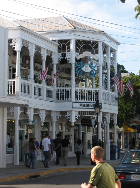 Balcony dining is popular on Duval Street